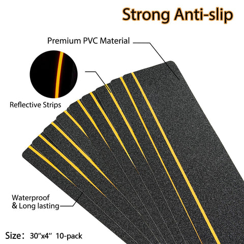 COSIMIXO pre-cut stair tread on wood demonstrates quick, tool-free installation.