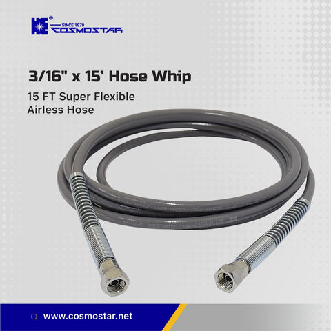 Cosmostar hose handles up to 3300 psi for high-pressure projects with steady flow.