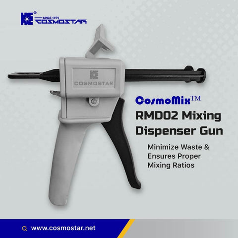 Robust plastic build of the Cosmostar mixing gun for repeated workshop use.