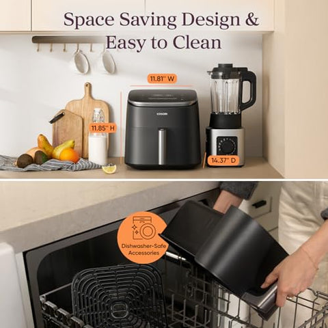Cosori TurboBlaze operates quietly to keep the kitchen calm.