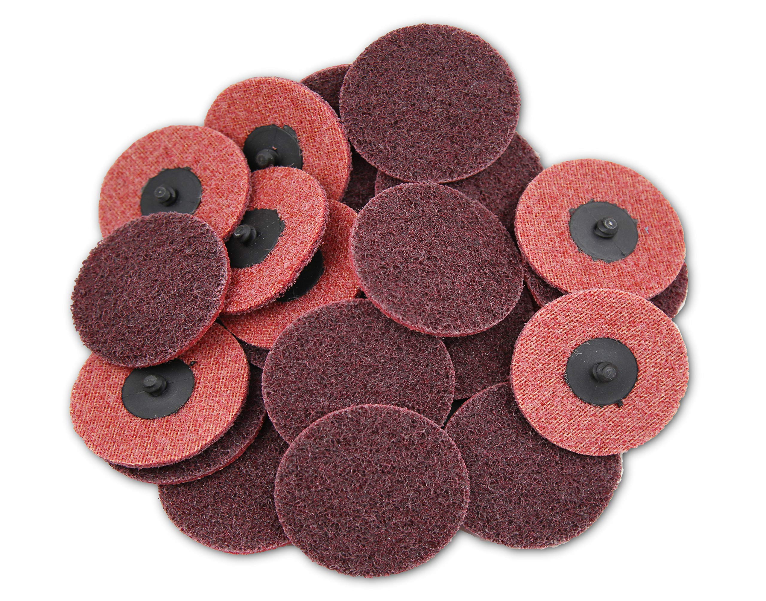 COSPOF 3-inch surface conditioning disc in red with front view, for precise material conditioning.