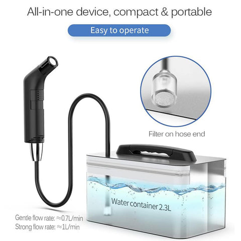 COSWE 2.3-liter reservoir supports longer cleaning sessions.