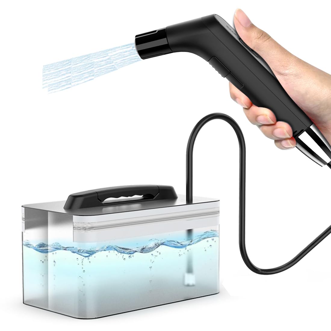 COSWE portable bidet with dual jet pressure for versatile cleansing.