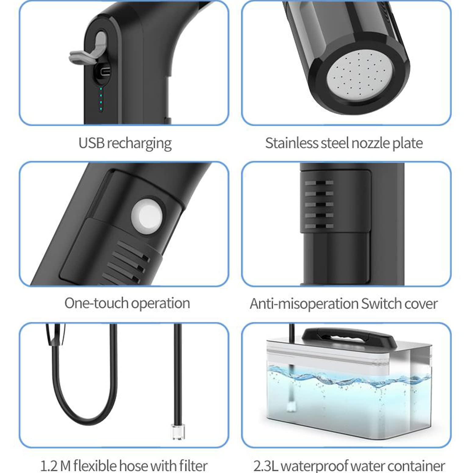 COSWE compact travel bidet fits in luggage for on-the-go hygiene.
