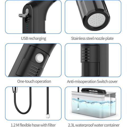 COSWE compact travel bidet fits in luggage for on-the-go hygiene.