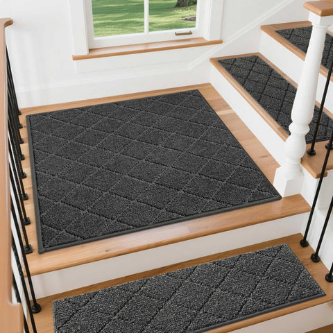 COSY HOMEER 100% polyester surface offers soft, durable stair coverage