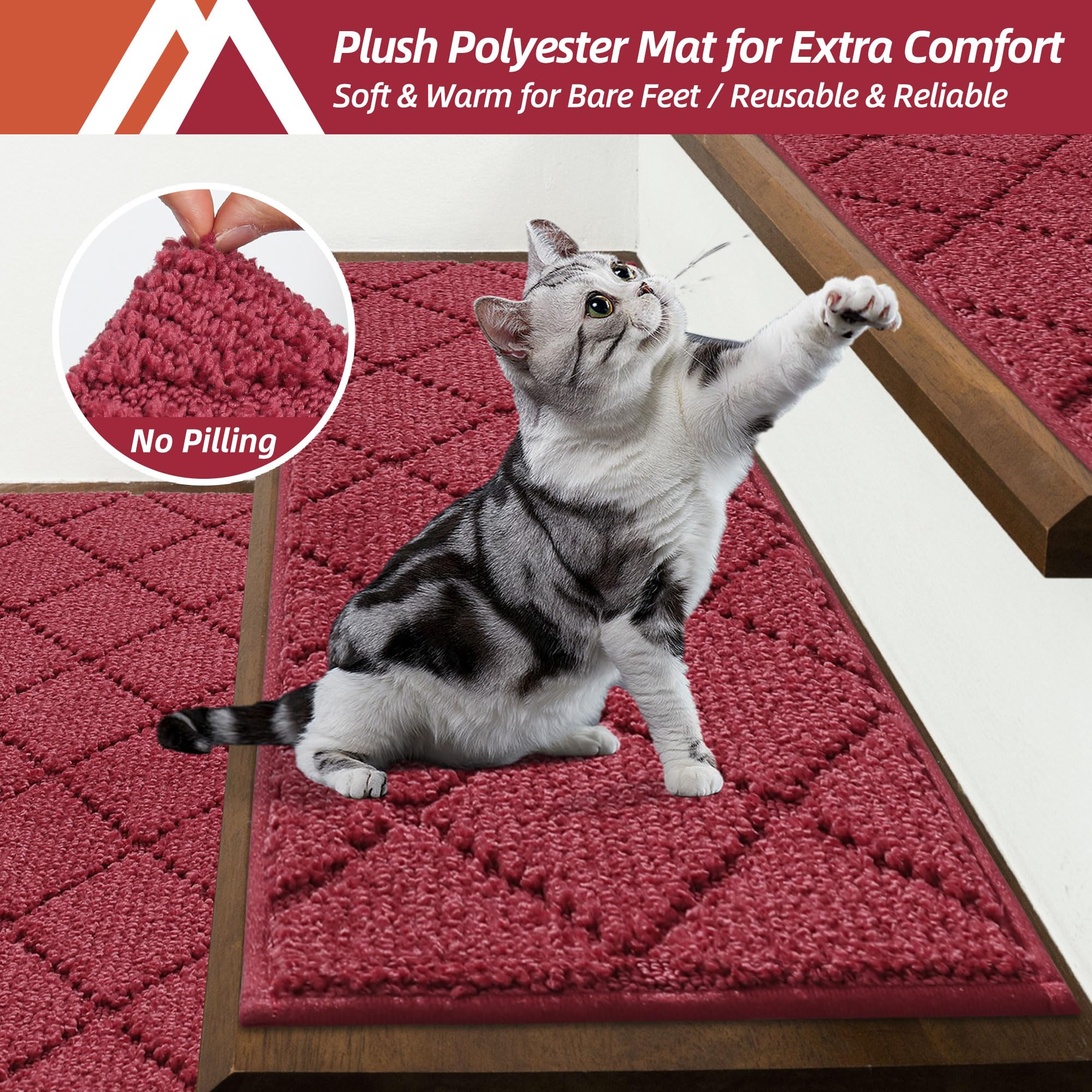 COSY HOMEER door-friendly stair mat preventing door snag