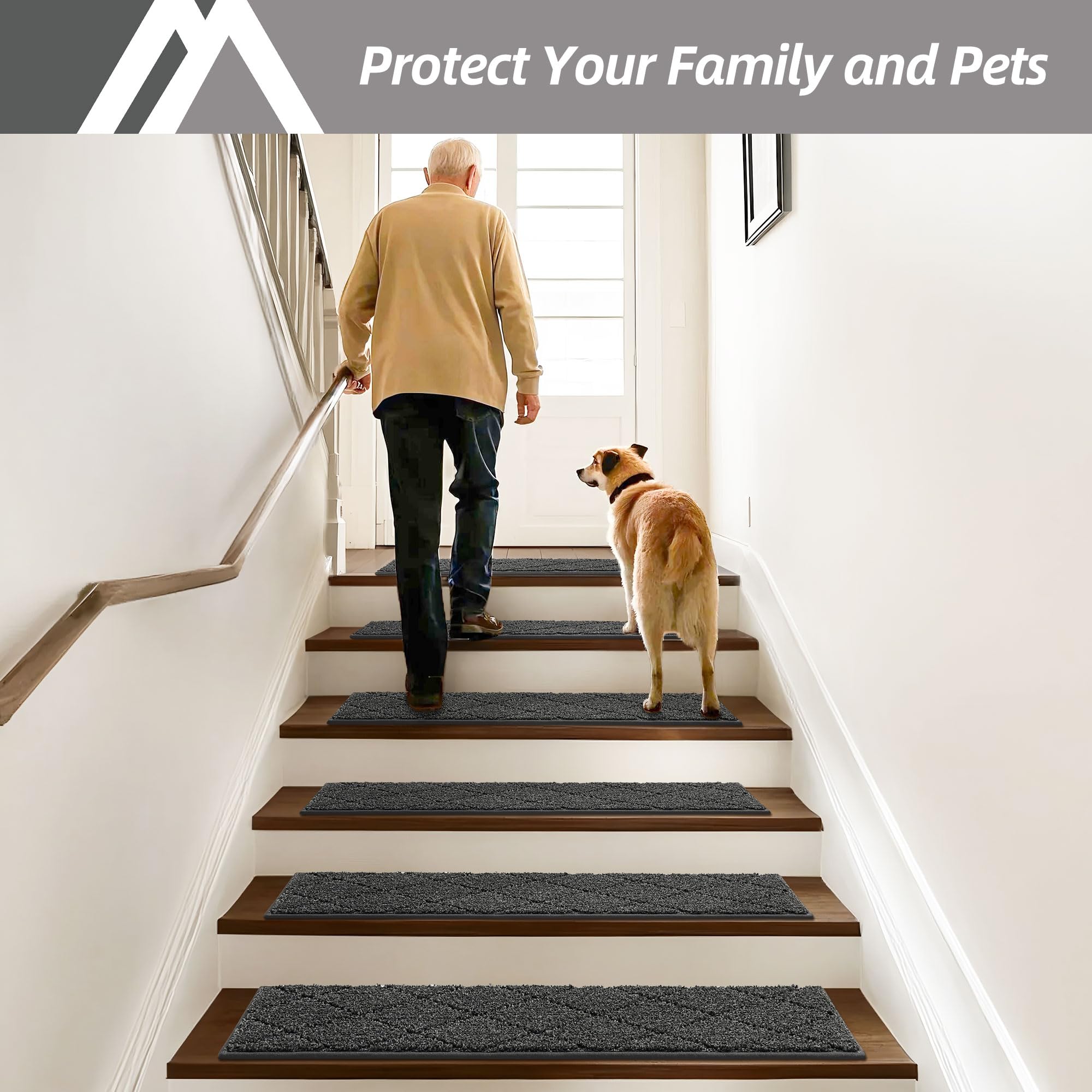 COSY HOMEER Edging Stair Treads on stairs with kids for low-profile clearance