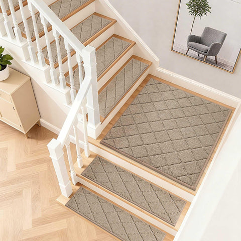 COSY HOMEER Edging Stair Treads beige 30x30 size for versatile stairs