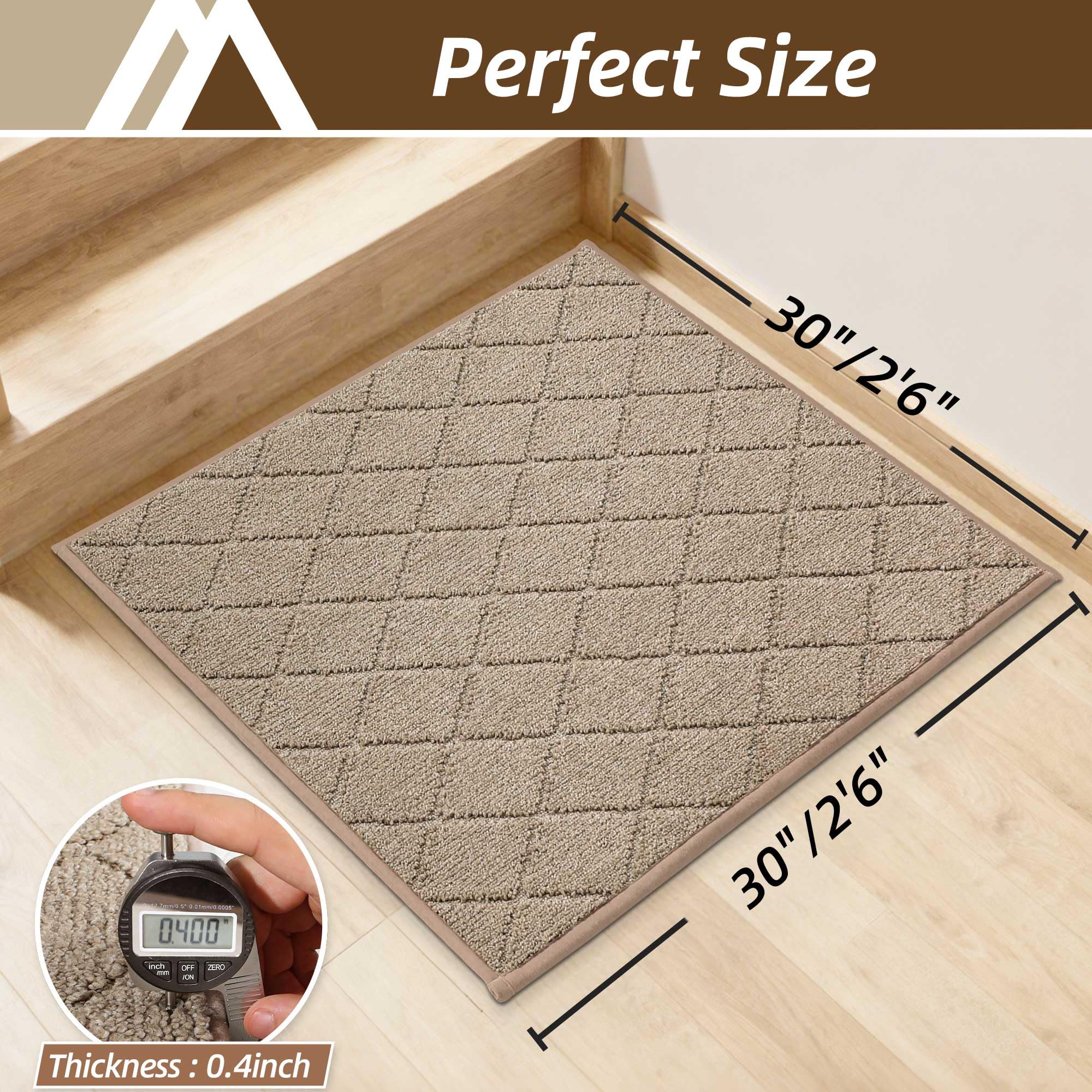 COSY HOMEER Edging Stair Treads beige back view, easy peel-and-stick with residue-free repositioning