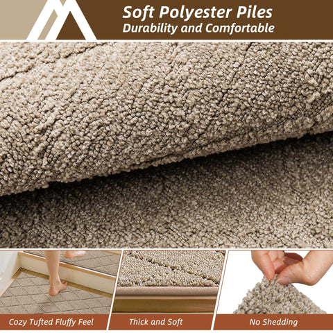 COSY HOMEER Edging Stair Treads beige pet-friendly setup for dogs and kids