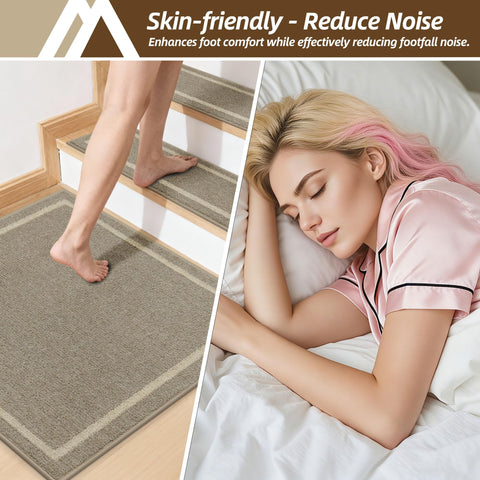 COSY HOMEER stair rug installation uses peel-stick design to set up fast and residue-free