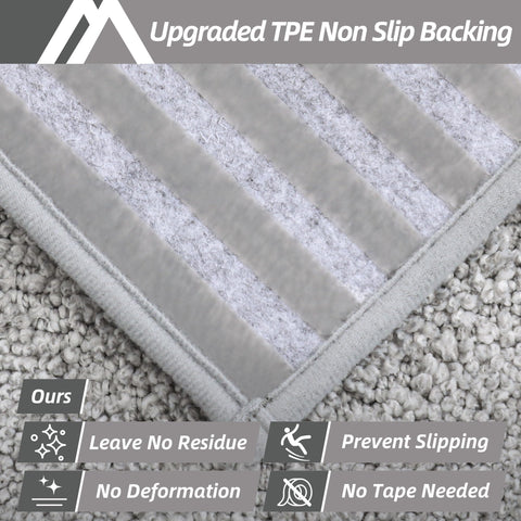 COSY HOMEER pet friendly stair mat grey protects stairs from wear.
