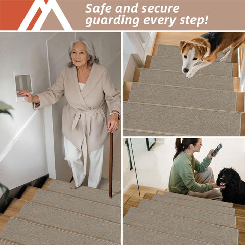COSY HOMEER machine-washable stair treads simplify cleaning routine