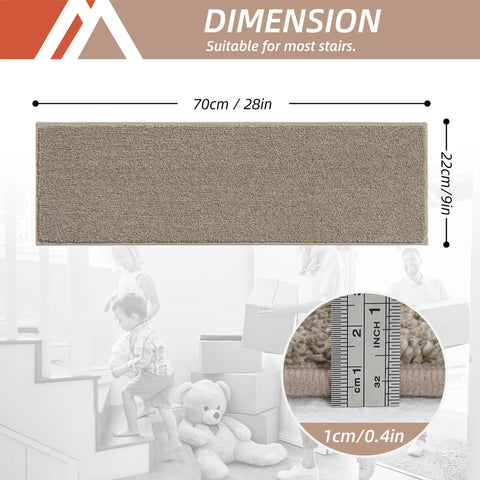 COSY HOMEER soft polyester stair tread feels gentle underfoot and reduces fatigue