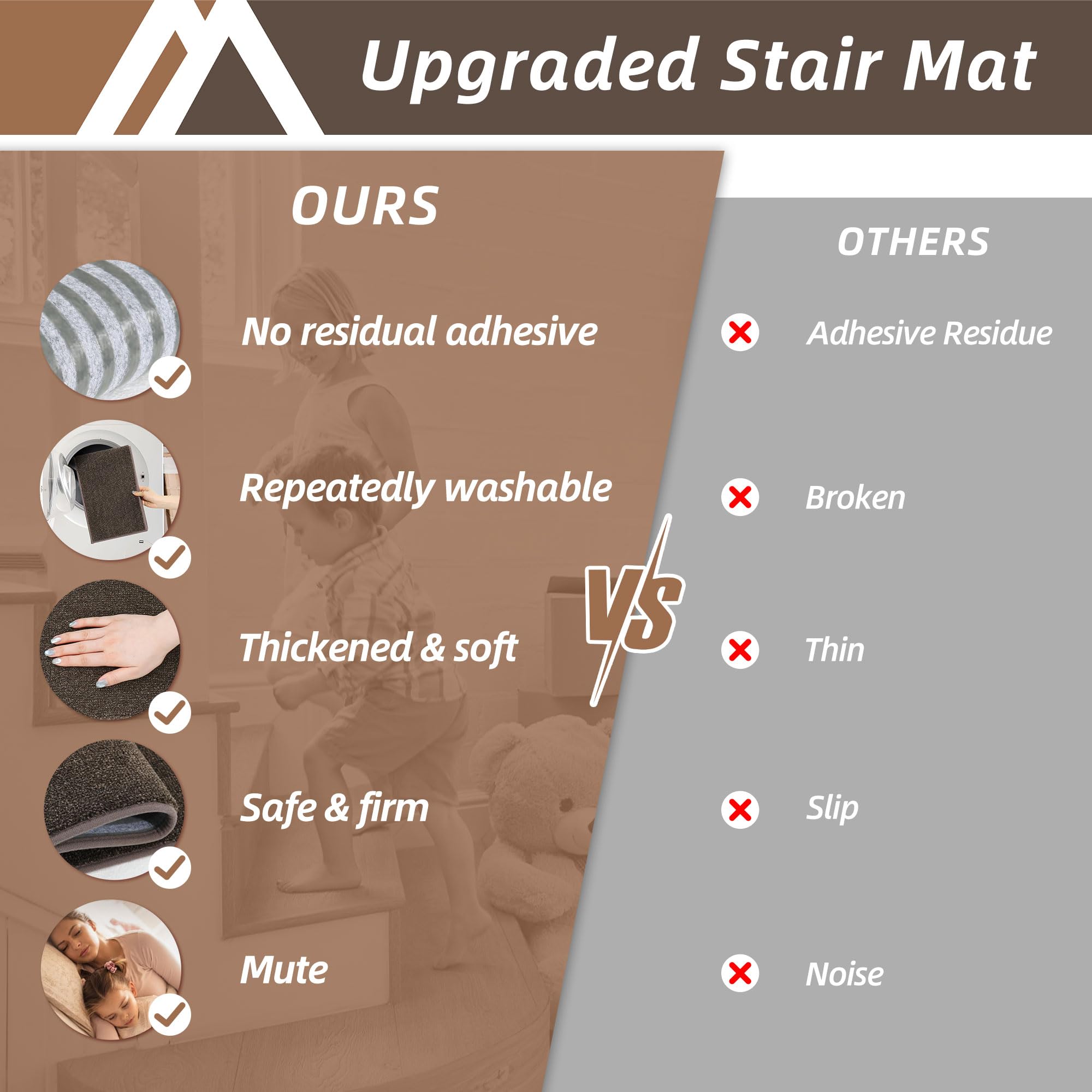 COSY HOMEER 28x9 treads shown installed on stairs