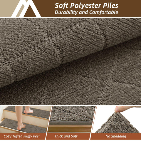 COSY HOMEER stair treads protect wooden stairs for families with kids and pets.