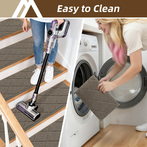 COSY HOMEER stair treads stay in place without glue or tape.