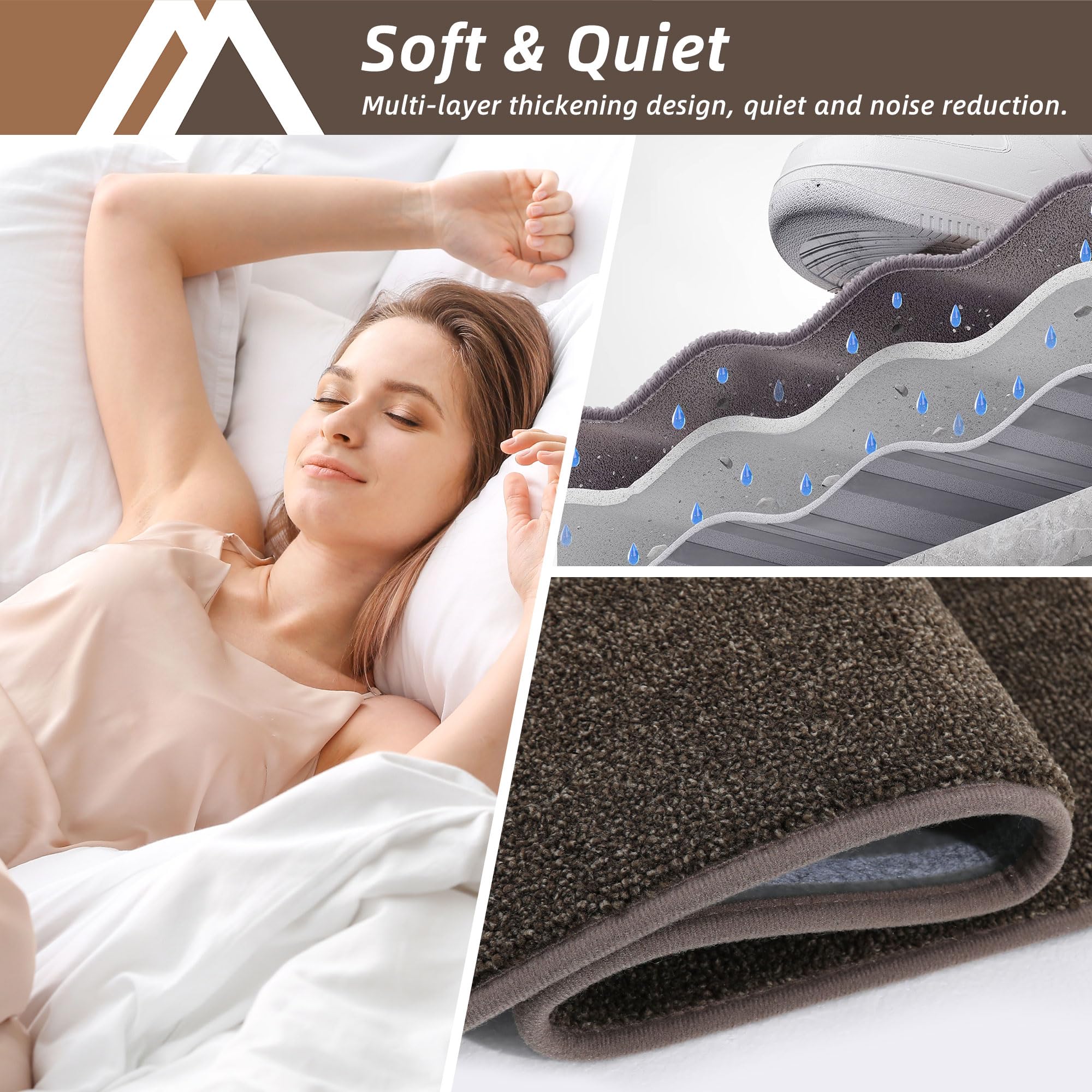 COSY HOMEER soft polyester treads feel comfortable underfoot