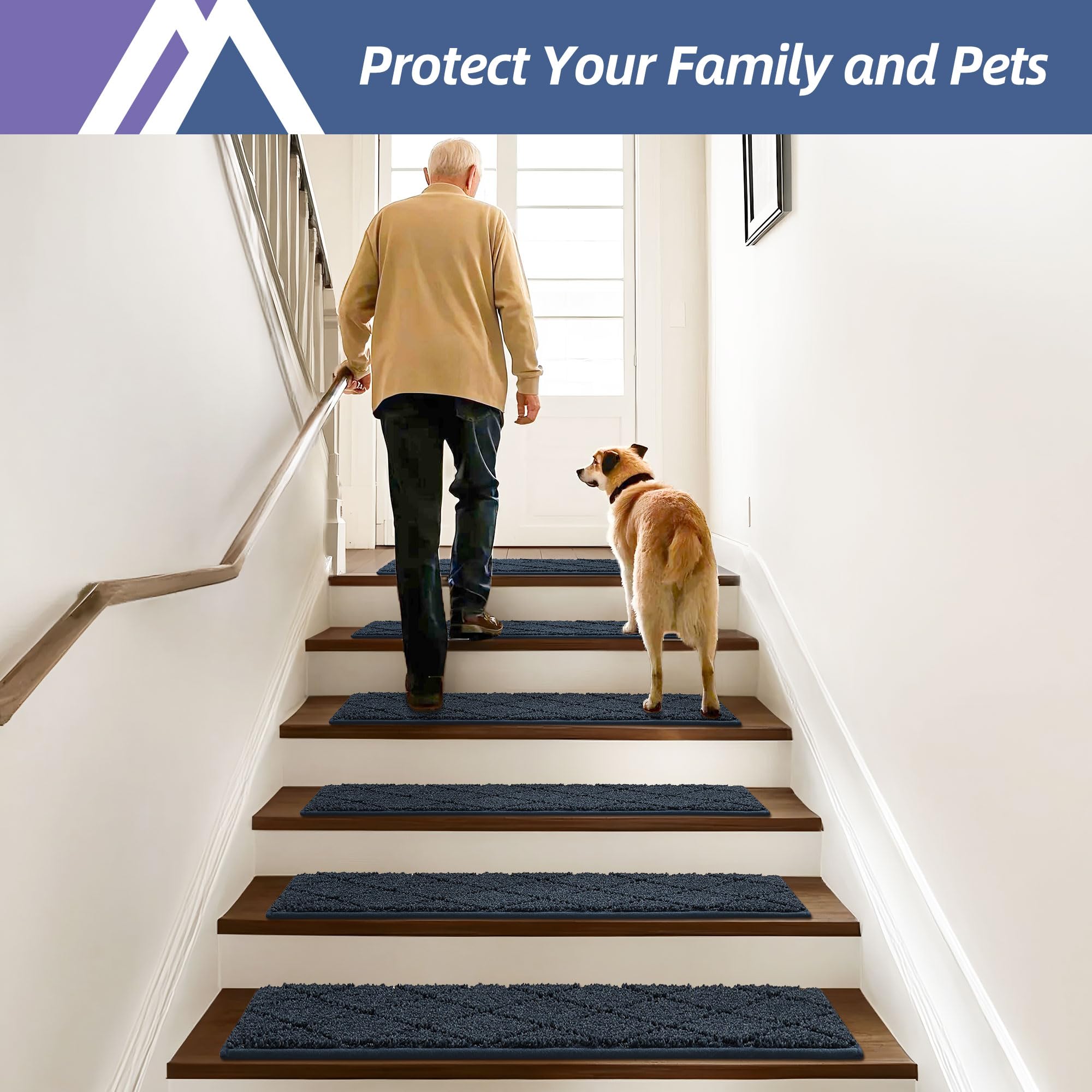 COSY HOMEER TPE backing ensures lasting non-slip grip on dry floors.