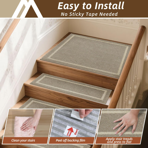 COSY HOMEER stair mat backing uses TPE to grip floors securely