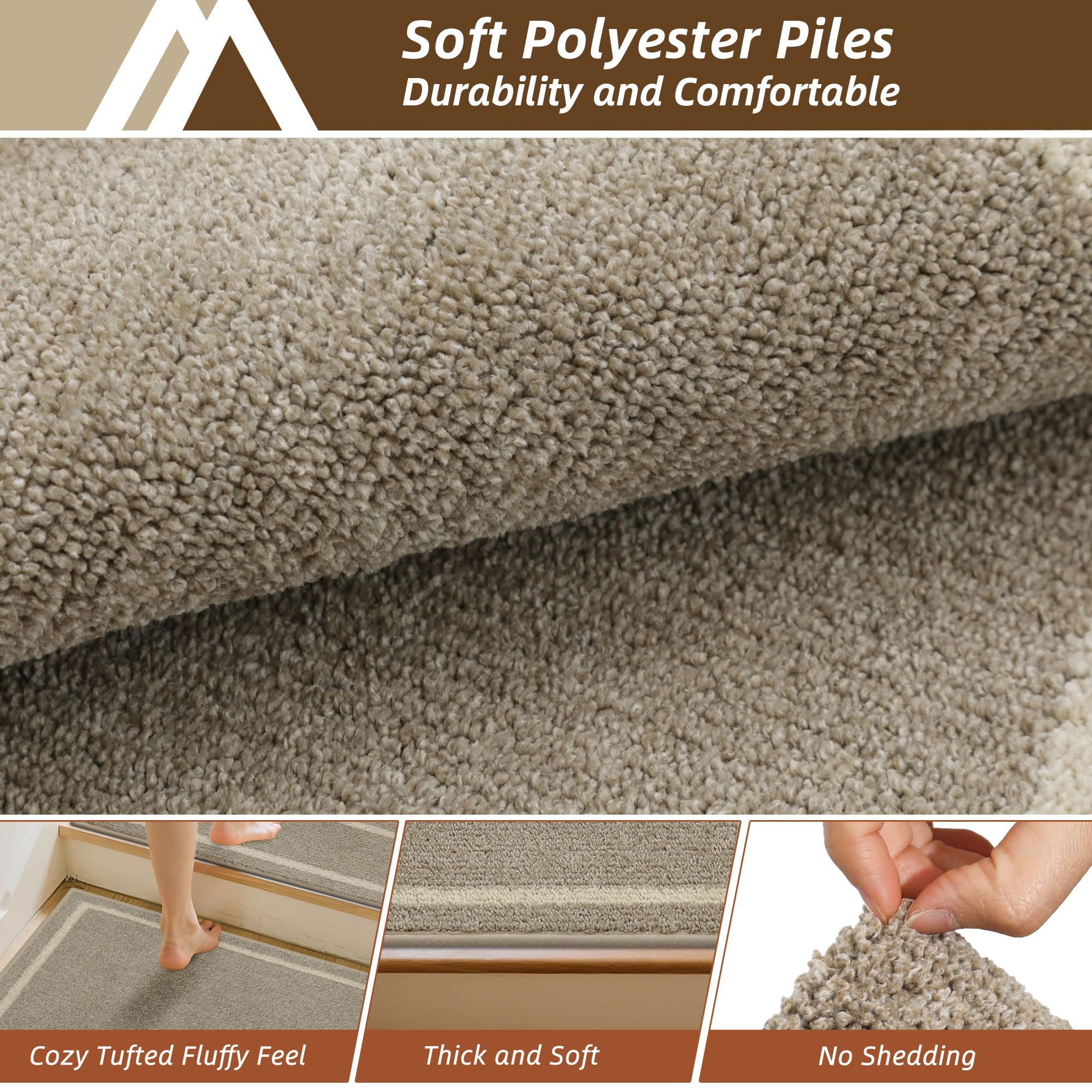 COSY HOMEER stair rug is machine washable for quick cleanup