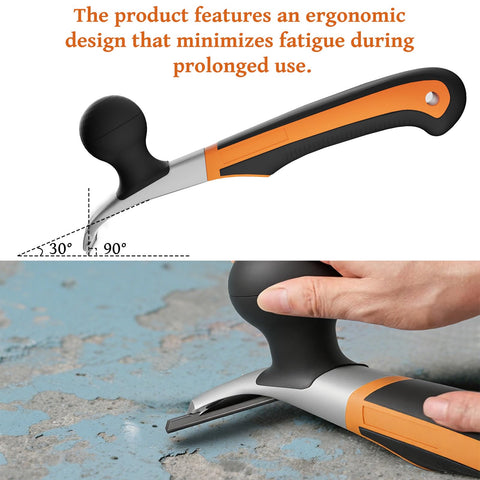Cosycove scraper with ergonomic anti-fatigue grip reduces hand strain