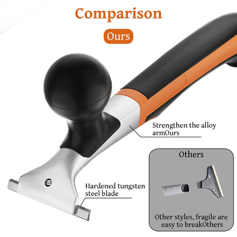 Cosycove scraper blade reversible design enables extended life during hard coatings removal