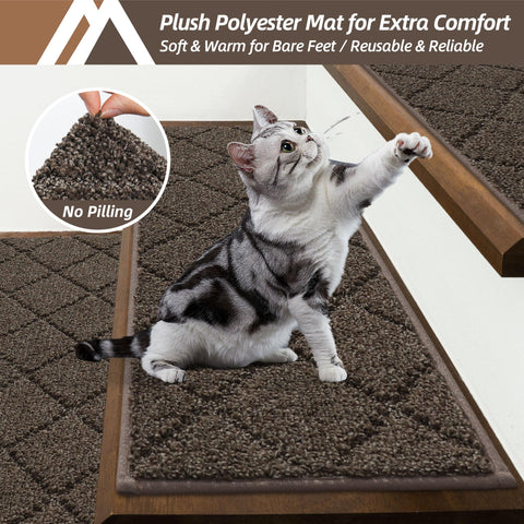 COSY HOMEER edging stair treads non-slip backing on wood floors ensures steady footing