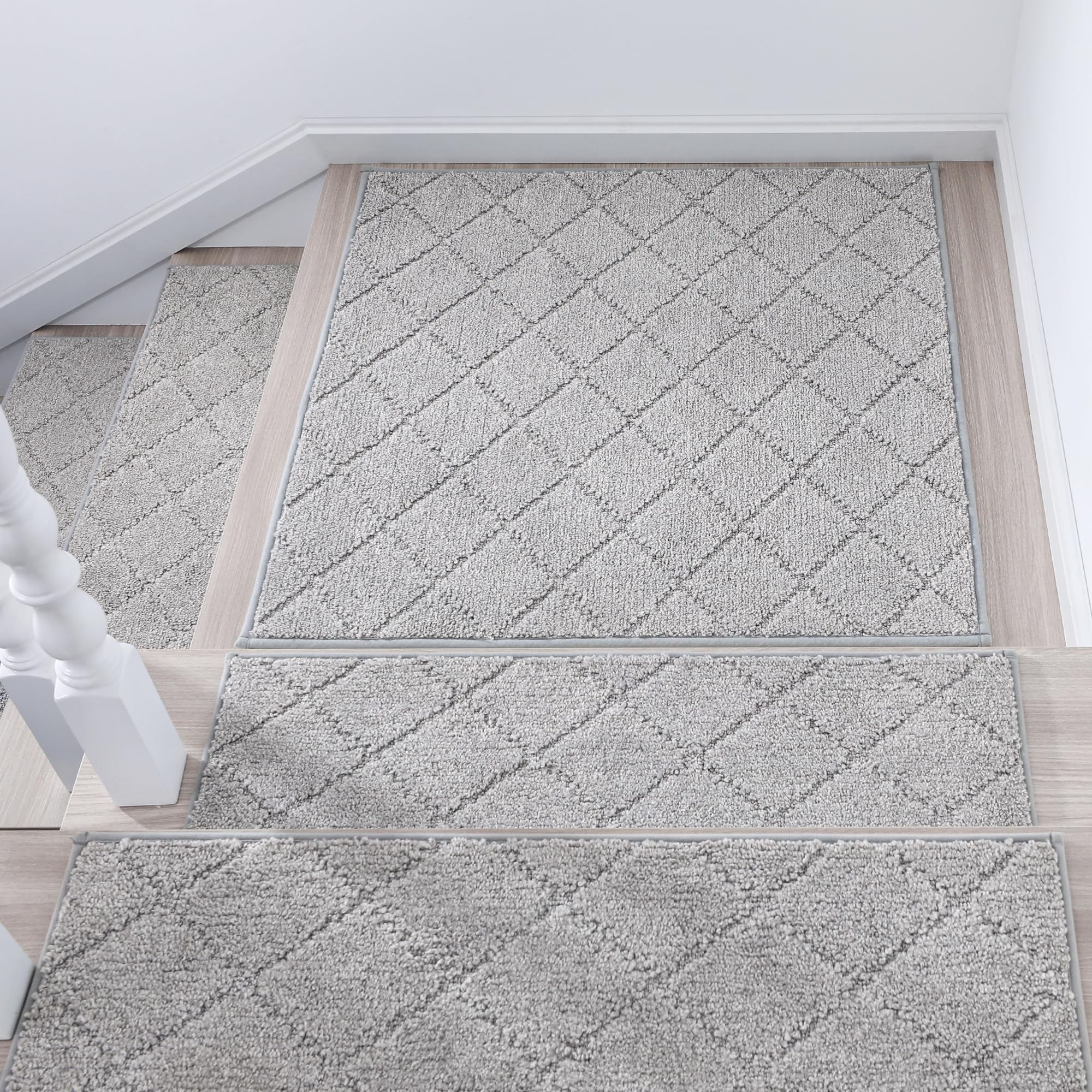 COSY HOMEER edging stair treads with non-slip backing secure wooden stairs.
