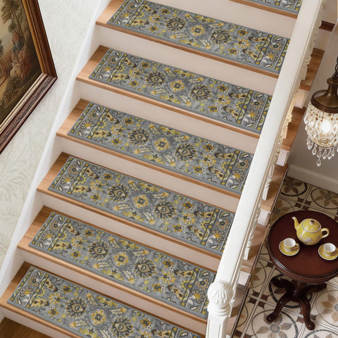 COSY HOMEER washable stair treads stay clean with regular vacuuming and machine washing.