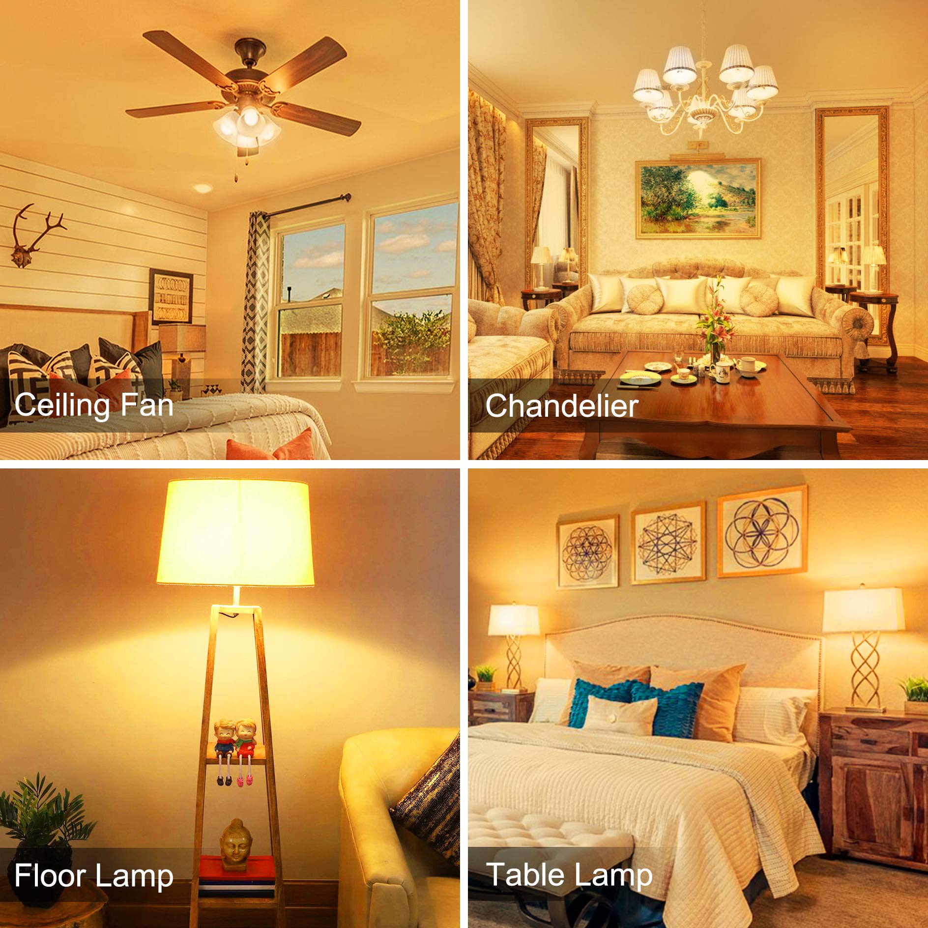 Cotanic A15 LED bulb with E26 base for easy fit in fixtures