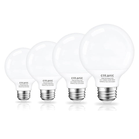 Cotanic four-pack vanity bulbs ready for quick bathroom upgrades