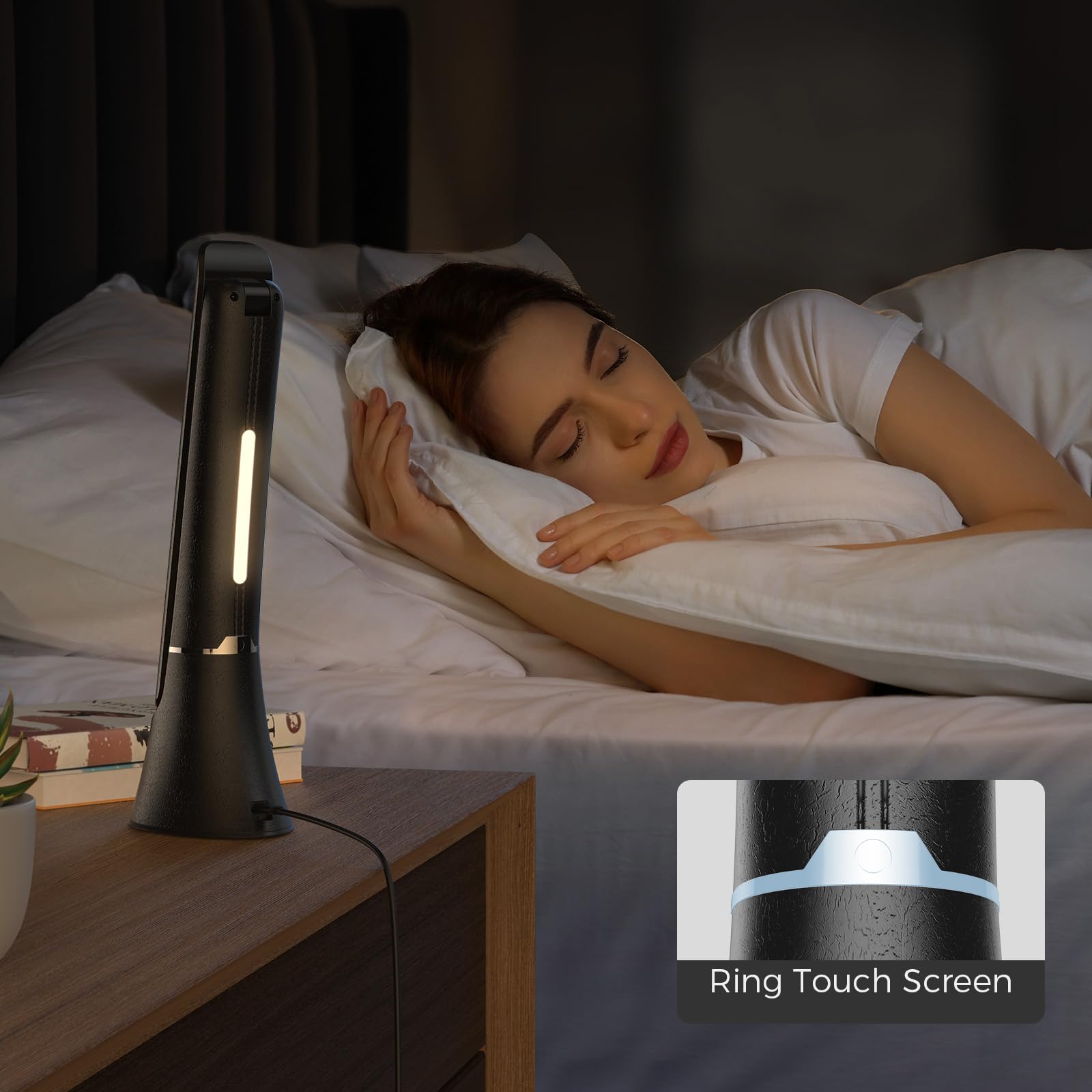 COTLIKE lamp features a touch panel for quick brightness control.