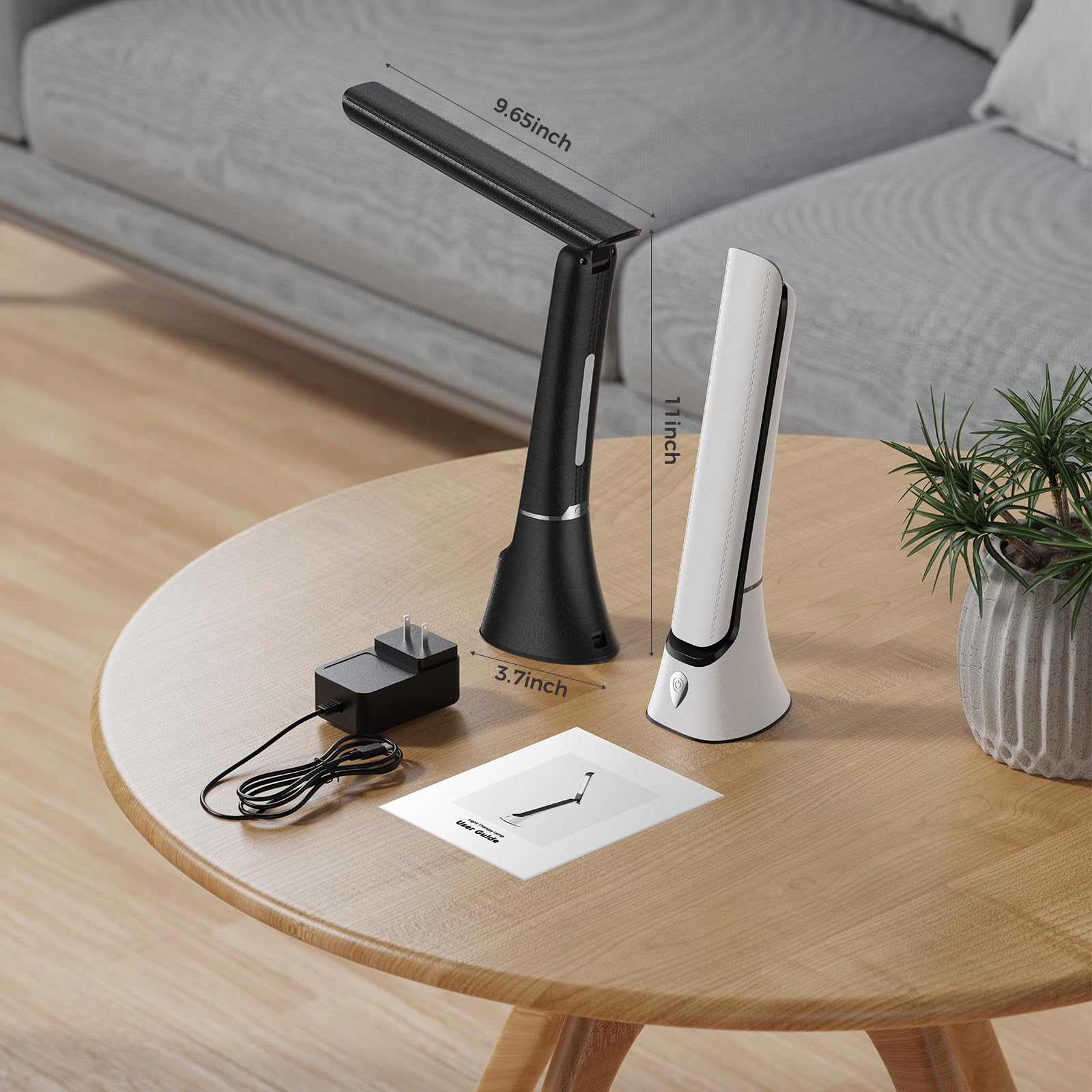 COTLIKE black desk lamp blends modern style with daylight-like glow.