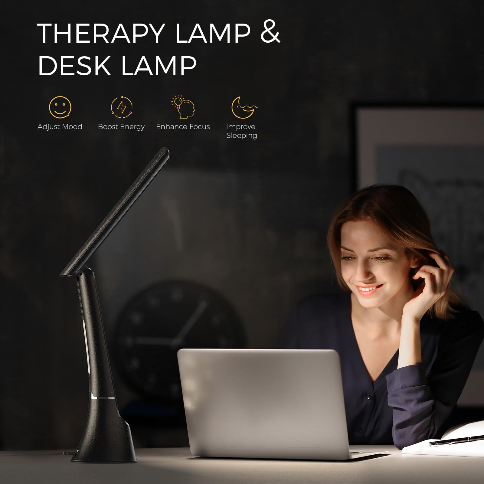 COTLIKE lamp includes a warm back light for evening reading.