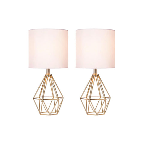 COTULIN gold small table lamp base detail showing compact footprint and style