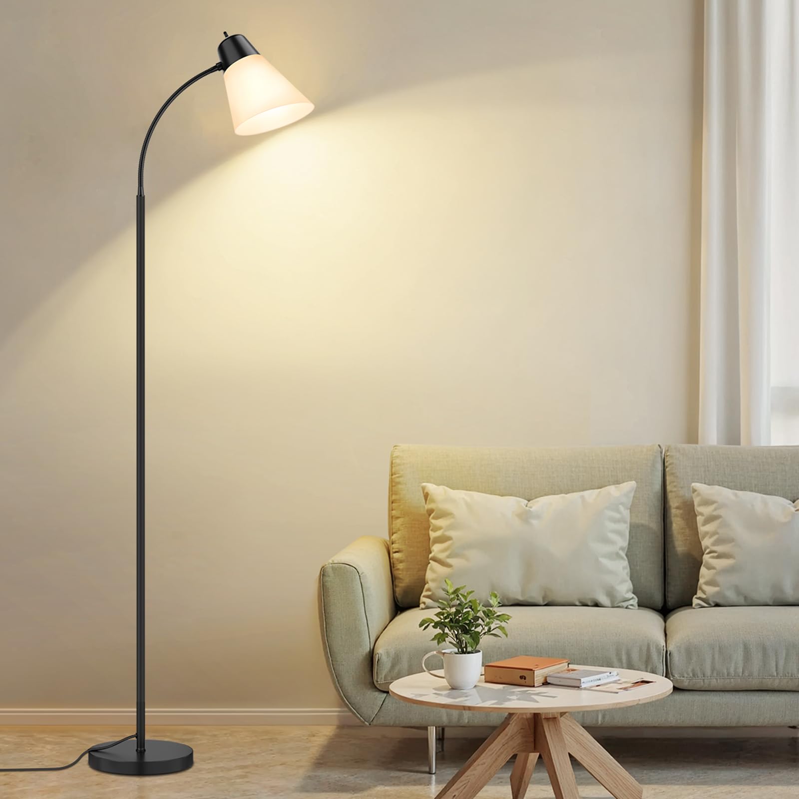 Coucrek lamp with bulb not included for customizable brightness