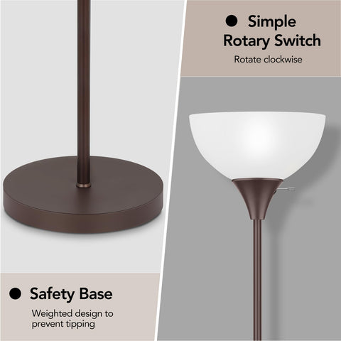 Coucrek floor lamp positioned in a corner to save space
