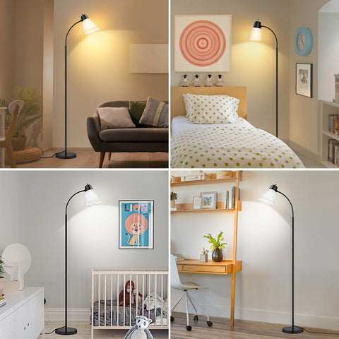 Coucrek reading light directing glow to books and desk