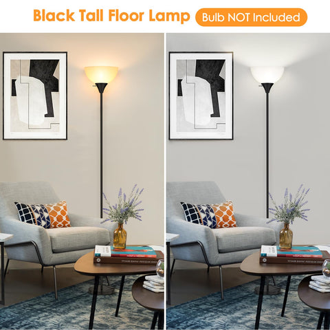 Coucrek floor lamp rotary switch offers convenient on/off control at the lamp head.