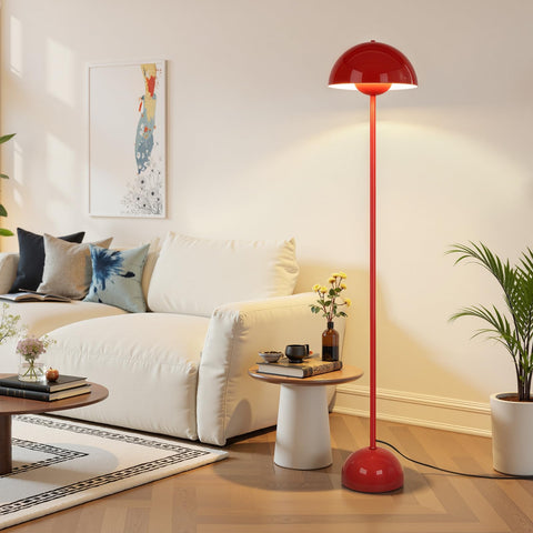 Coucrek red floor lamp foot switch for easy control.