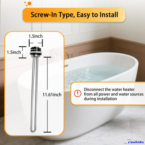 Couhidu installation guide illustrating simple steps for replacement