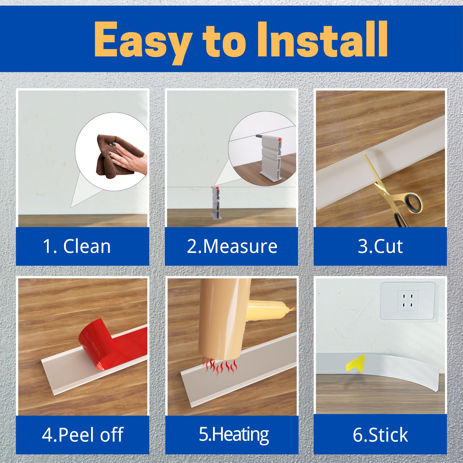 COUKIU no-residue backing peels away cleanly after installation.