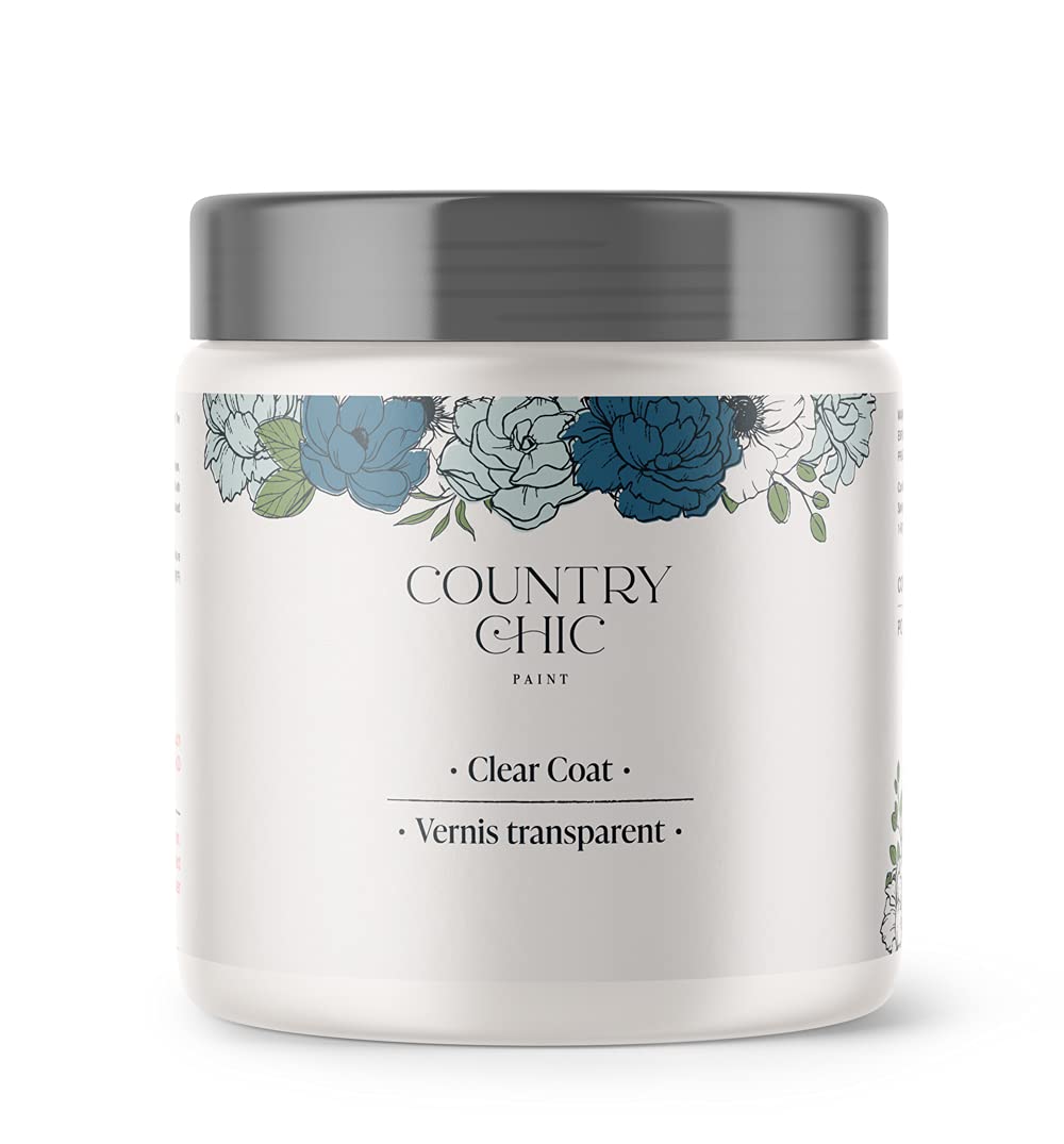Country Chic Paint Clear Coat bottle pour for easy protection and long-lasting satin finish.