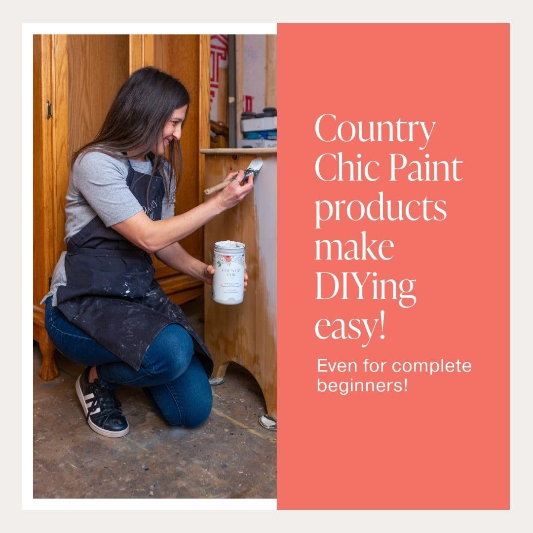 Country Chic Paint Clear Coat satin sheen highlights painted surfaces.