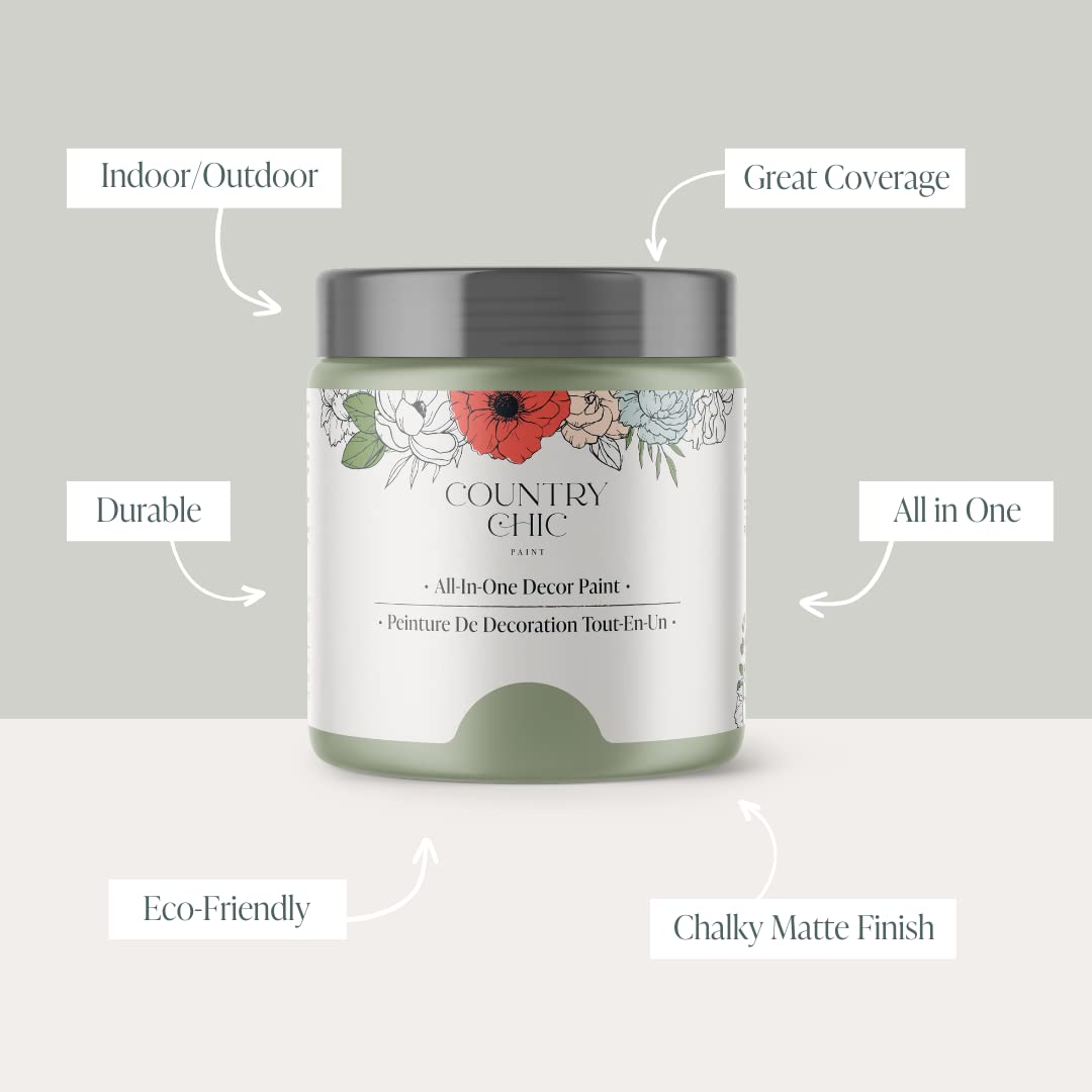 Country Chic Sage Advice chalk paint in action with smooth coverage