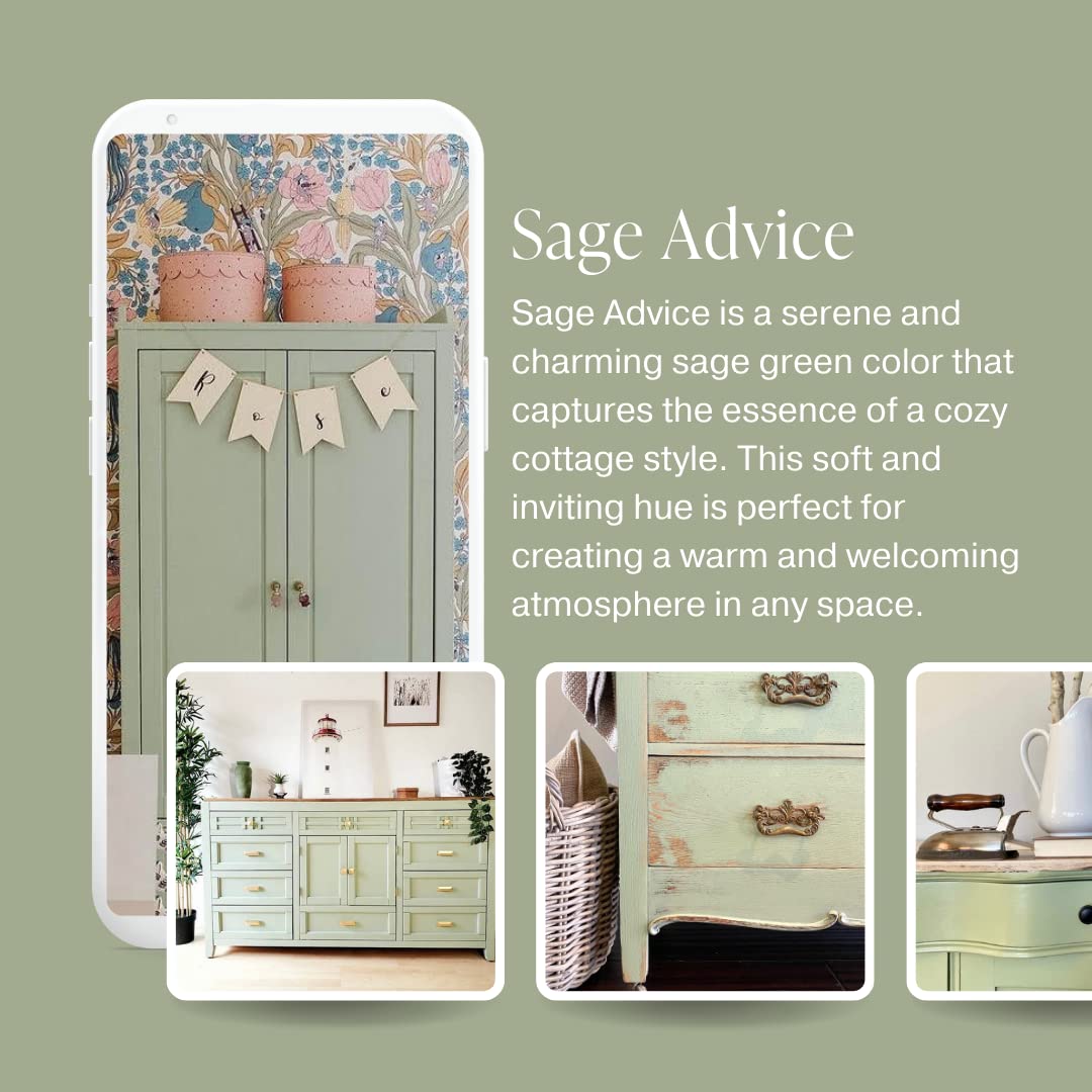 Country Chic Sage Advice self-leveling formula delivers a flawless finish