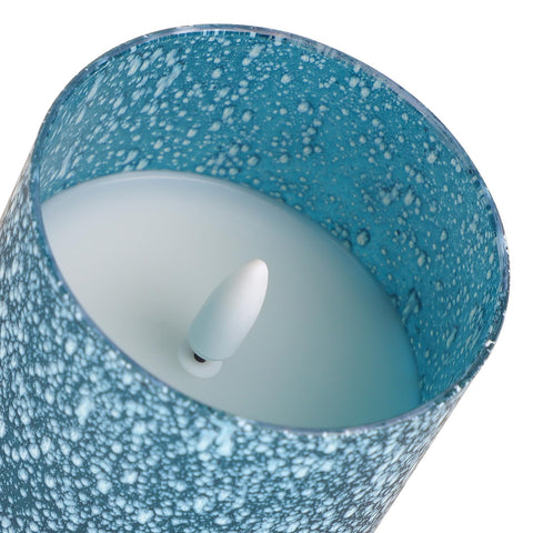 COVEGE blue LED candle with 3D wick mimicking real flame safely