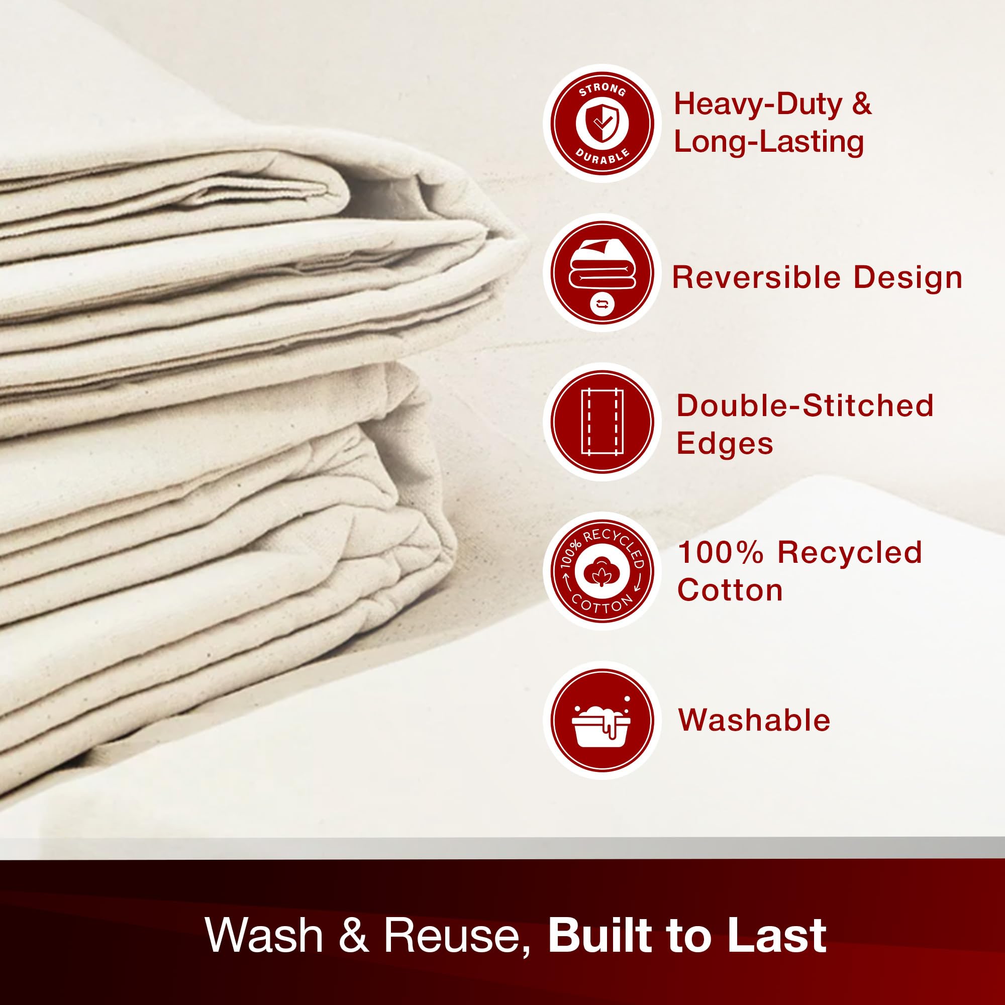 CoverGrip Drop Cloth Depot machine washable for easy maintenance.
